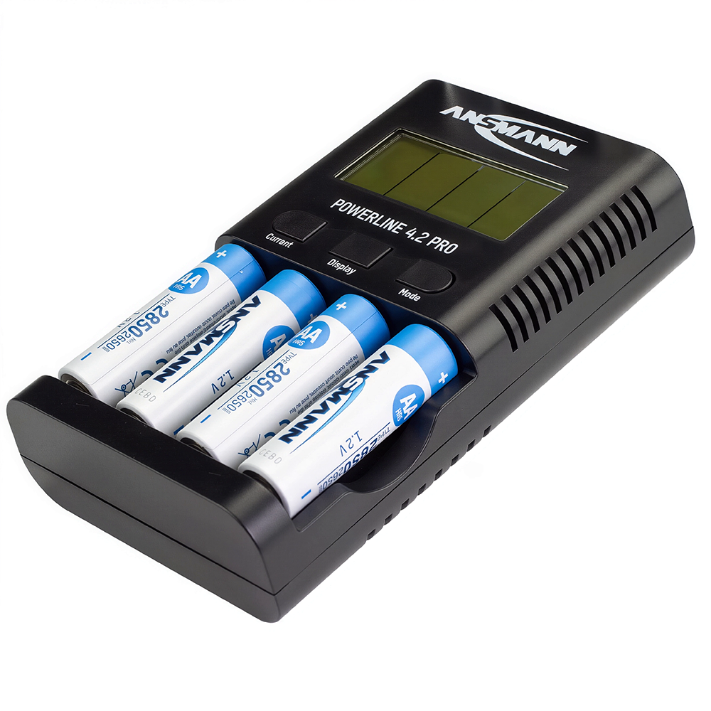 Ansmann Powerline 4.2 Pro Charger with 4 x Ansmann Digital AA 2850mAh Rechargeable Batteries