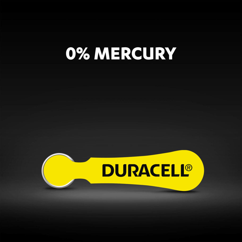 Duracell Activair Size 10 | Yellow | Easytab Hearing Aid Batteries | 6 Pack