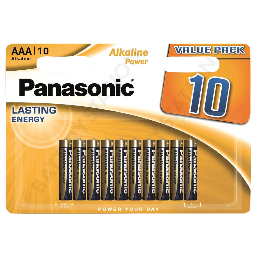 Panasonic Alkaline Power (Bronze) AAA LR03 Batteries | 10 Pack