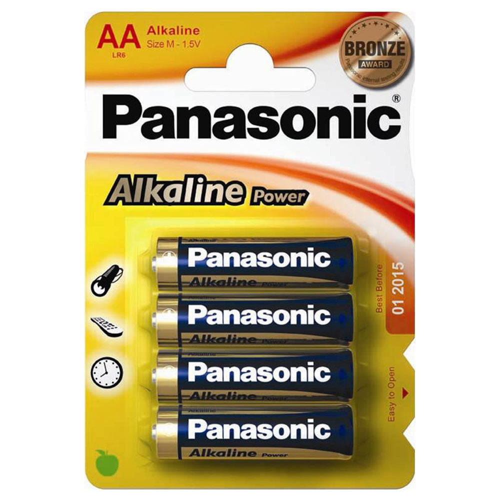 Panasonic Alkaline Power (Bronze)  AA LR6 Batteries | 4 Pack