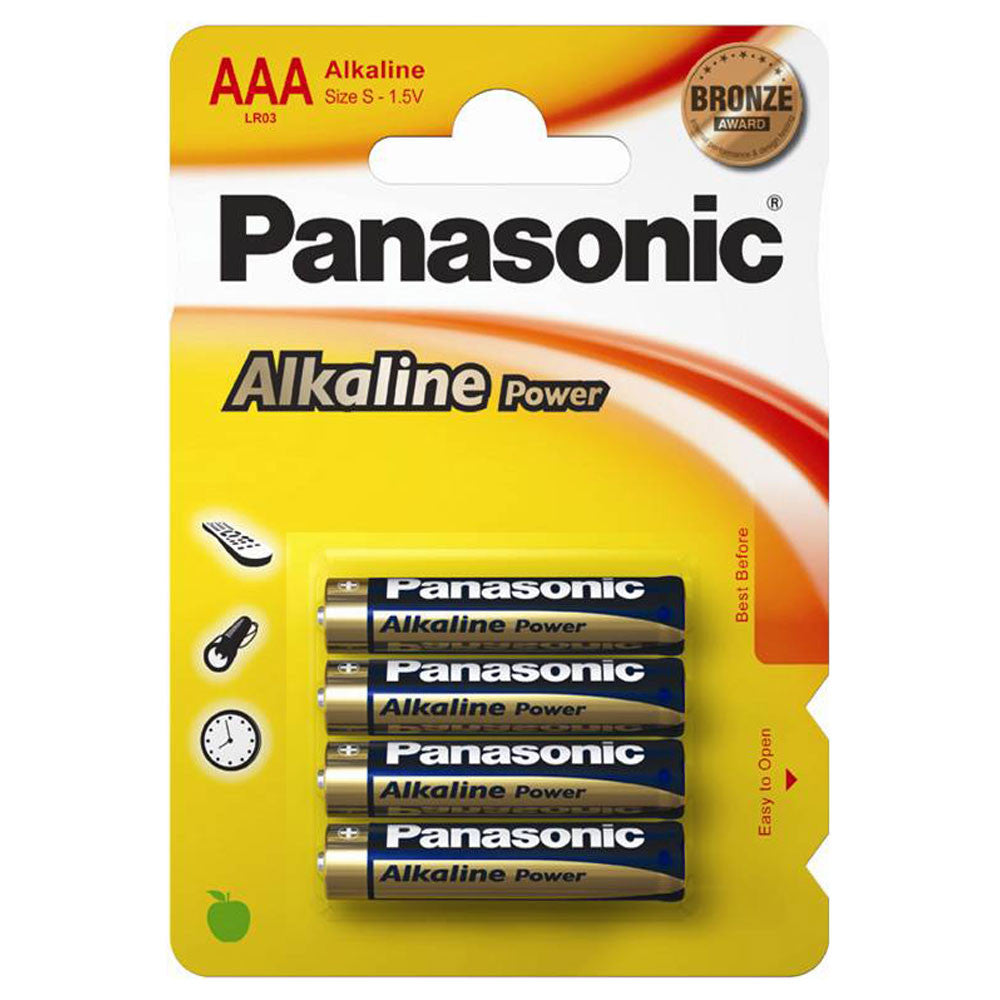 Panasonic Alkaline Power (Bronze) AAA LR03 Batteries | 4 Pack