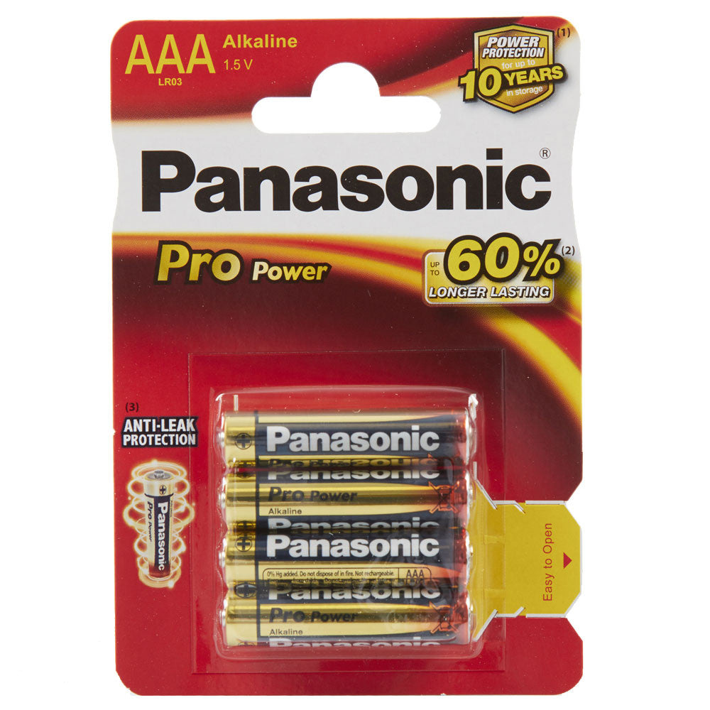 Panasonic Pro Power AAA LR03 Batteries | 4 Pack