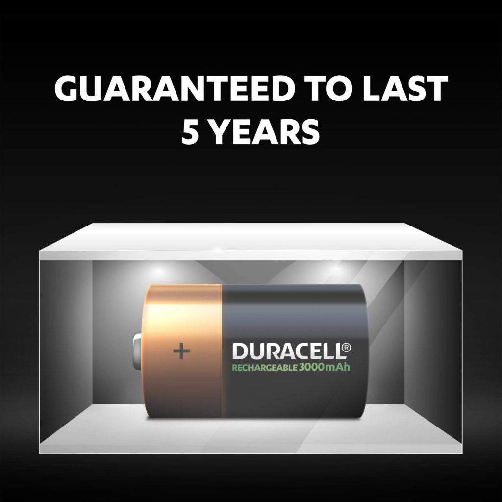 Duracell Rechargeable D HR20 3000mAh Rechargeable Batteries | 2 Pack