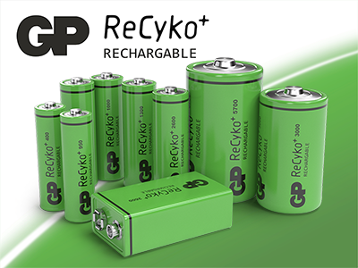 Rechargeable batteries AA/LR6, 1.2V, 2600mAh, ReCyko, 2 pc, GP 